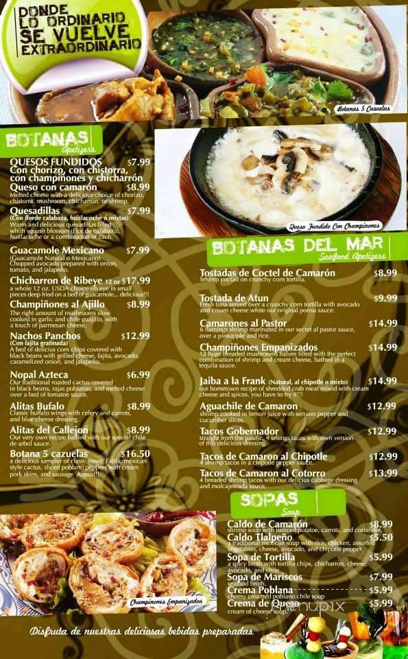 El Callejon de Los Milagros - Mcallen, TX menu_pic