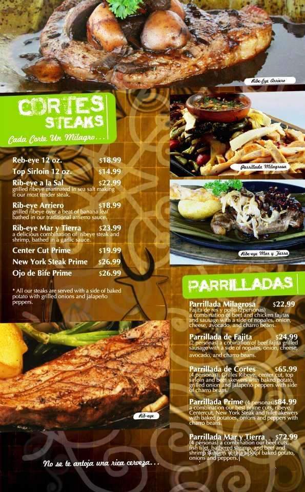 El Callejon de Los Milagros - Mcallen, TX menu_pic