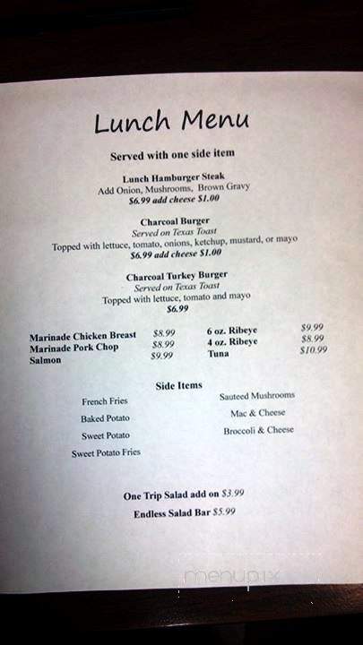 Ted's Charcoal Steakhouse - Clinton, NC menu_pic