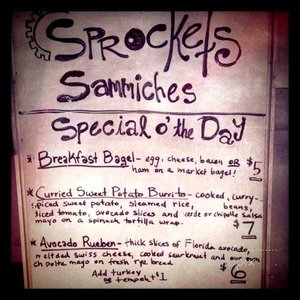 Sprockets Food Truck - St Augustine, FL menu_pic