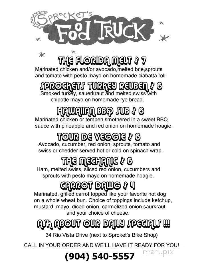 Sprockets Food Truck - St Augustine, FL menu_pic