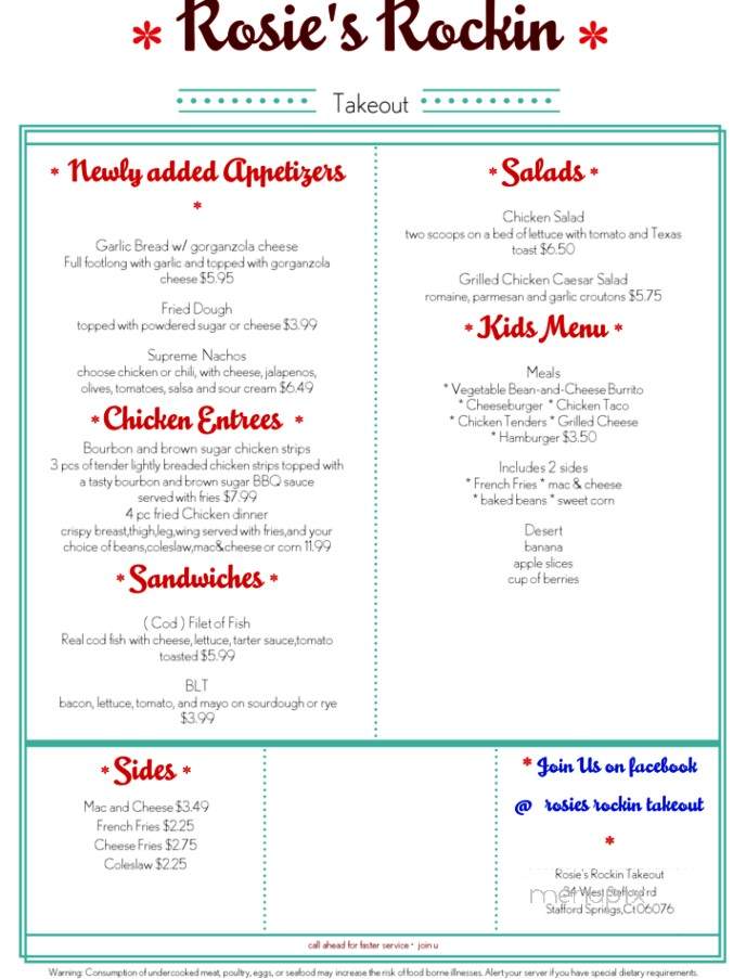 /380179298/Rosies-Rockin-Takeout-Stafford-Springs-CT - Stafford Springs, CT