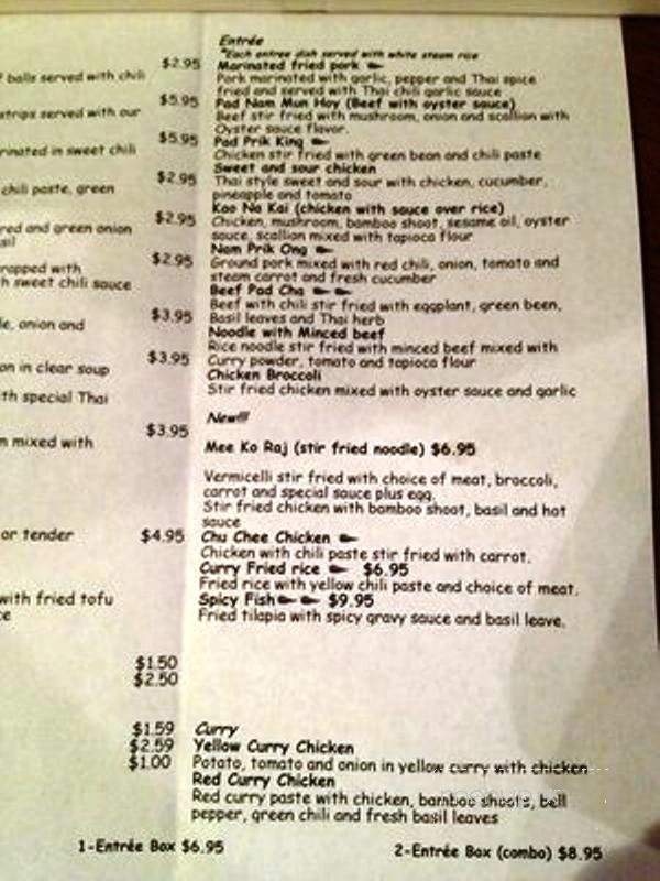 Thai Flavor To Go - Richmond, VA menu_pic