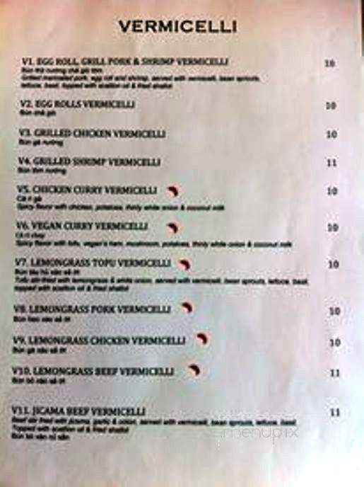 Bamboo Restaurant - Seattle, WA menu_pic