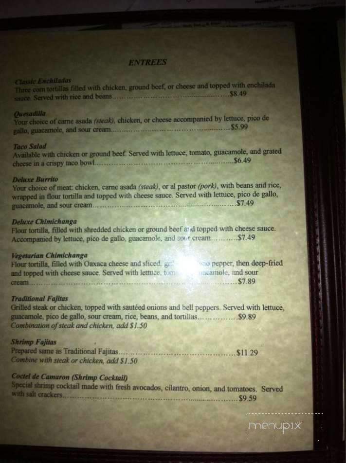 Botanas Restaurant & Bar - Branson, MO menu_pic
