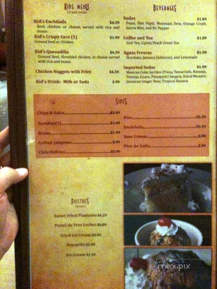 Botanas Restaurant & Bar - Branson, MO menu_pic