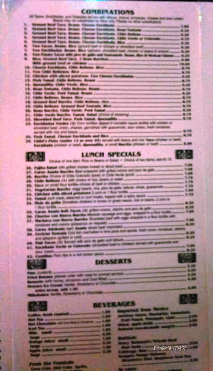 Fiesta Grill and Cantina - Arcata, CA menu_pic
