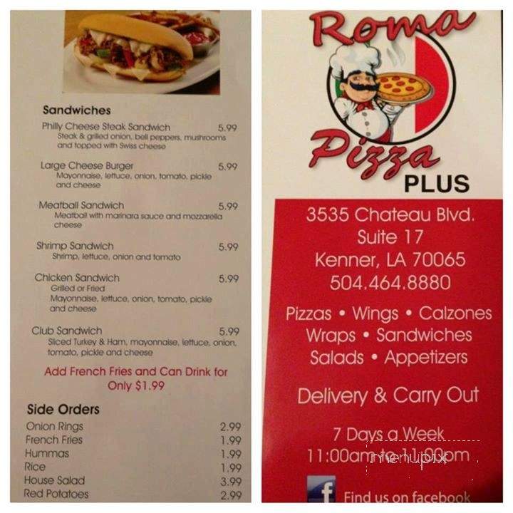 Pizza Plus - Kenner, LA menu_pic