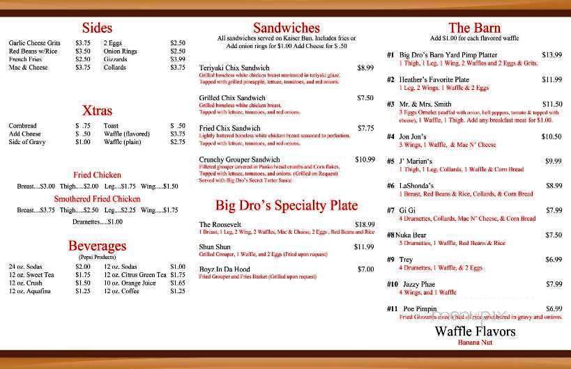 Big Dro's Chicken n Waffles - Fort Myers, FL menu_pic