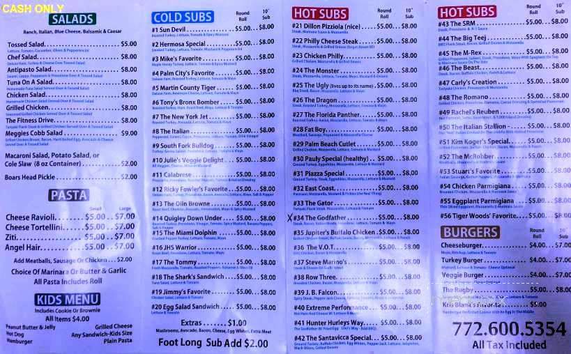 Rinaldi's Sandwich and A Handshake - Stuart, FL menu_pic