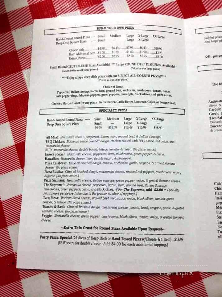 Enzo's Pizzeria - Clinton Township, MI menu_pic