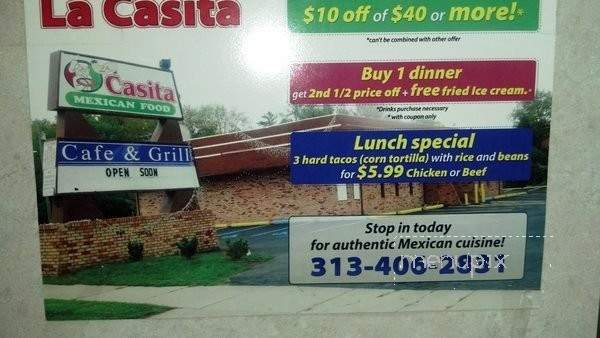La Casita - Inkster, MI menu_pic