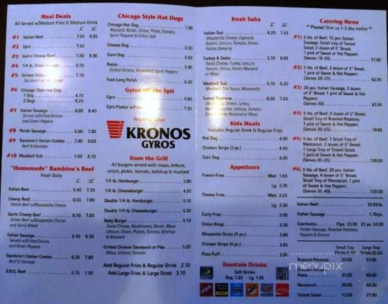 Bambino's Beef - Cary, IL menu_pic