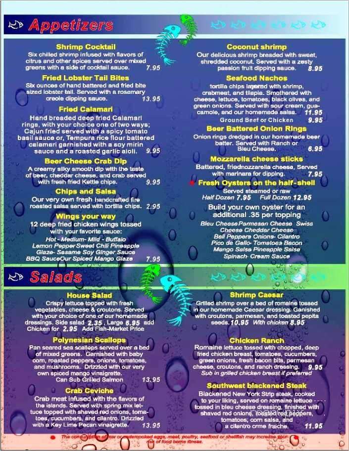 Finns Seafood - Atlanta, GA menu_pic