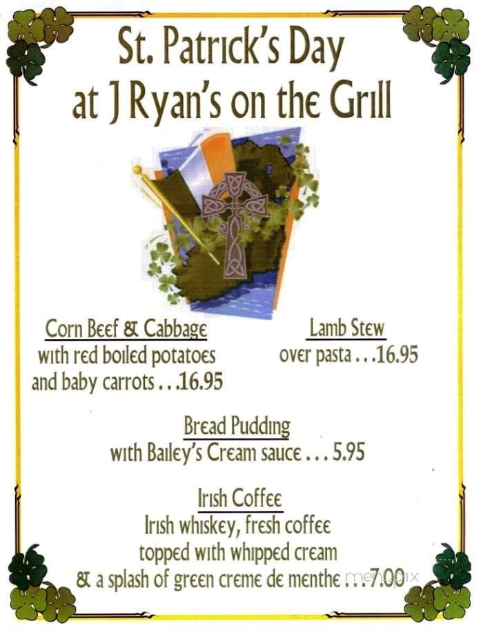 J Ryans on Clark - Sarasota, FL menu_pic