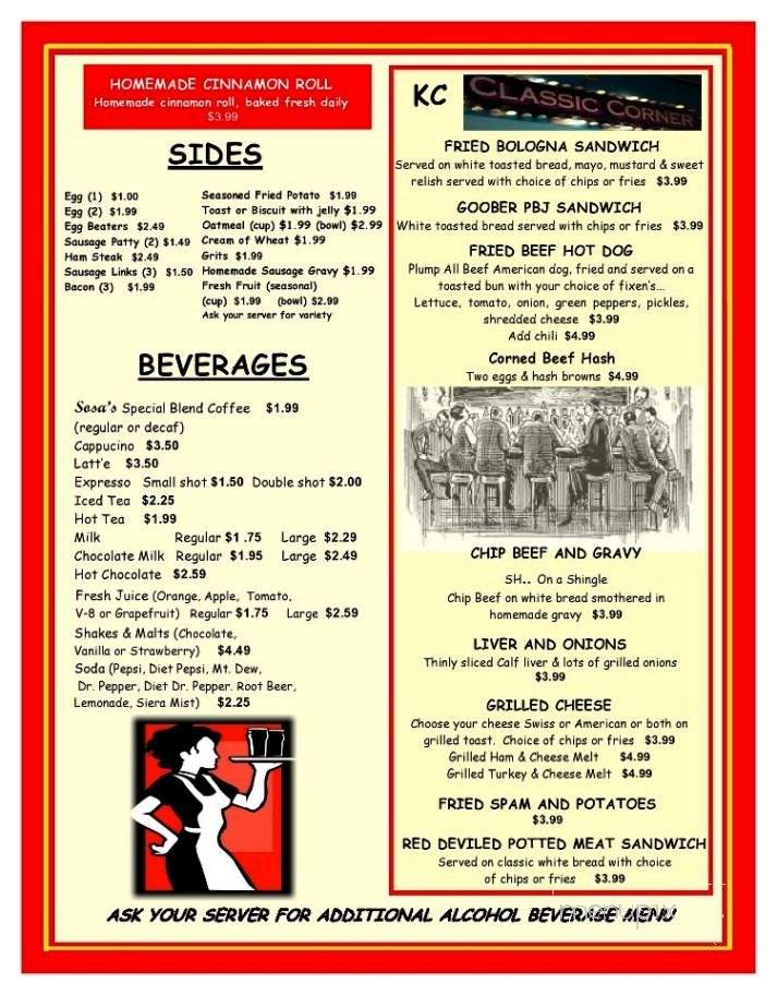 Sosa's 39th Street Diner - Kansas City, MO menu_pic
