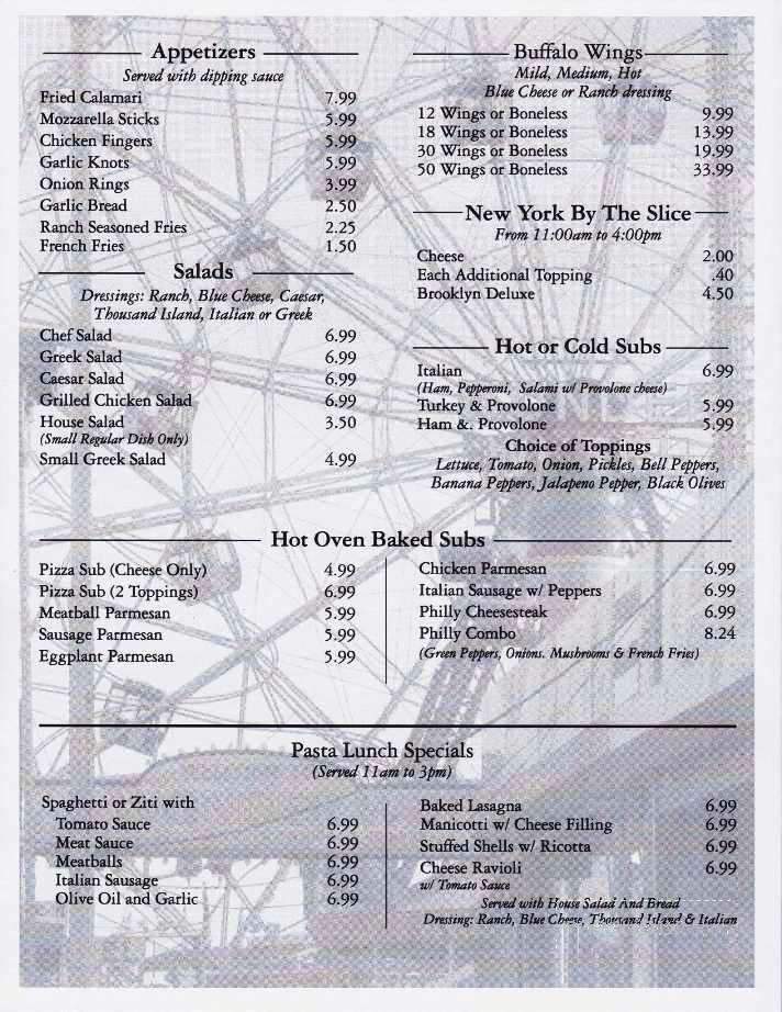 Brooklyn Bro's - Arden, NC menu_pic