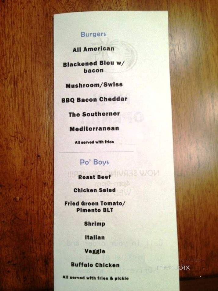 Crave bistro - Milton, FL menu_pic