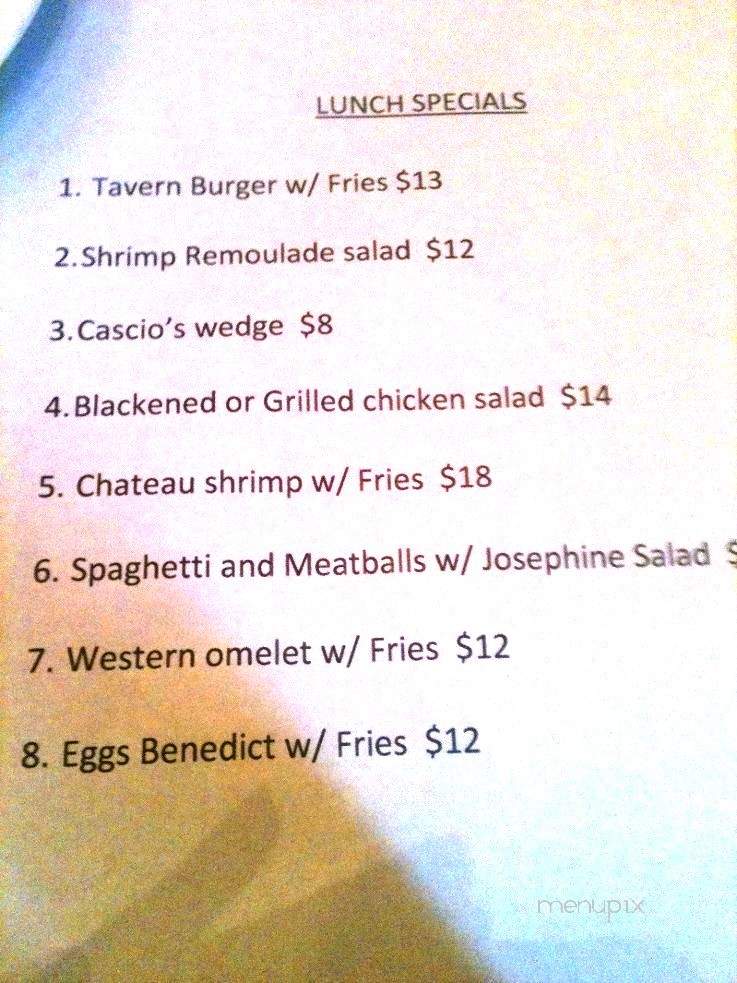 Cascio's Tavern - West Monroe, LA menu_pic