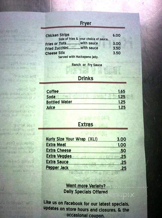 Kelly Jo's - That's a Wrap - Boise, ID menu_pic