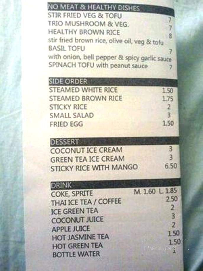 Madee Thai Kitchen - Costa Mesa, CA menu_pic