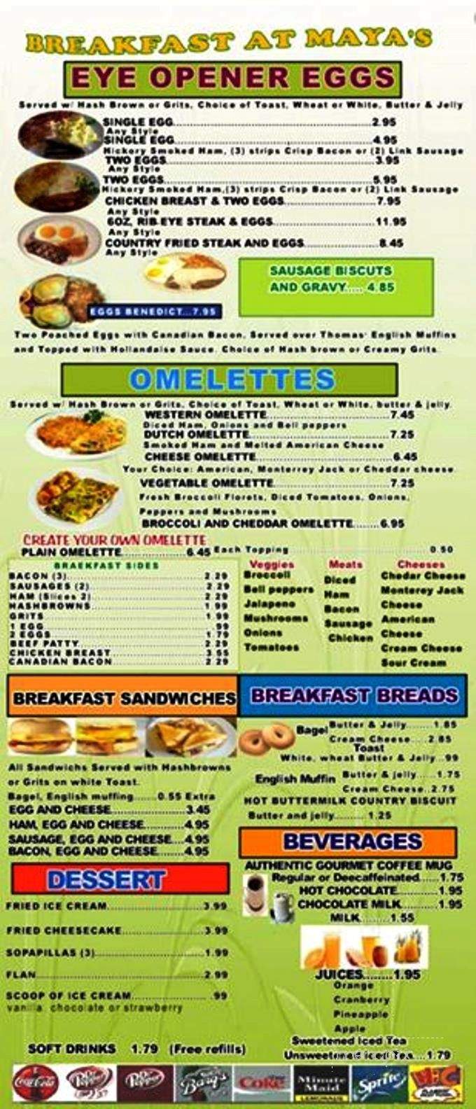 Maya's Mexican Restaurant - Mount Vernon, TX menu_pic