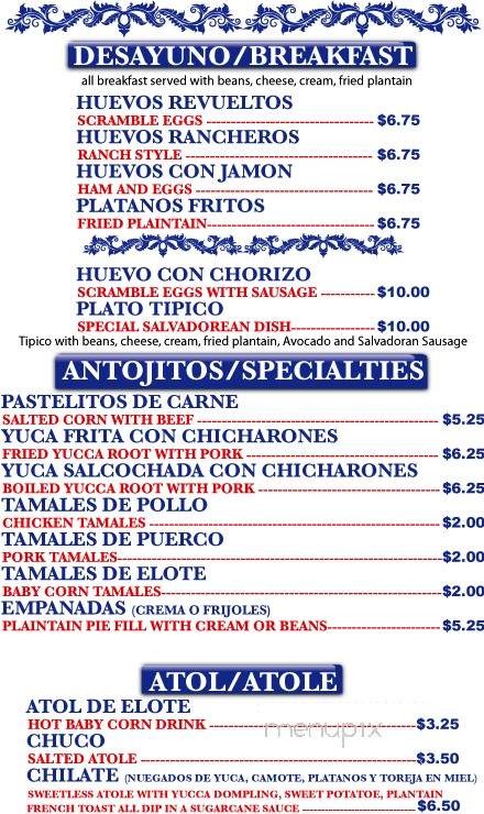 Estelas Restaurant - Wilmington, CA menu_pic