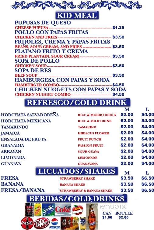 Estelas Restaurant - Wilmington, CA menu_pic