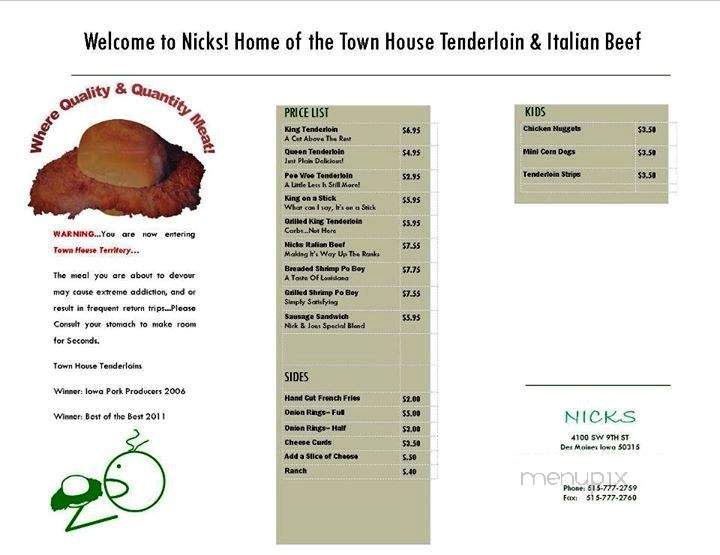 /380182214/Nicks-Tenderloin-and-Italian-Beef-Des-Moines-IA - Des Moines, IA