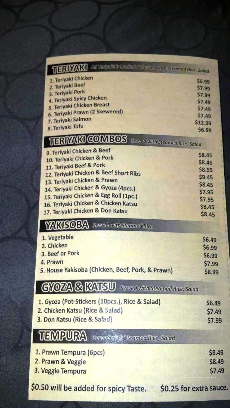 Osaka sushi terriyaki - Kennewick, WA menu_pic