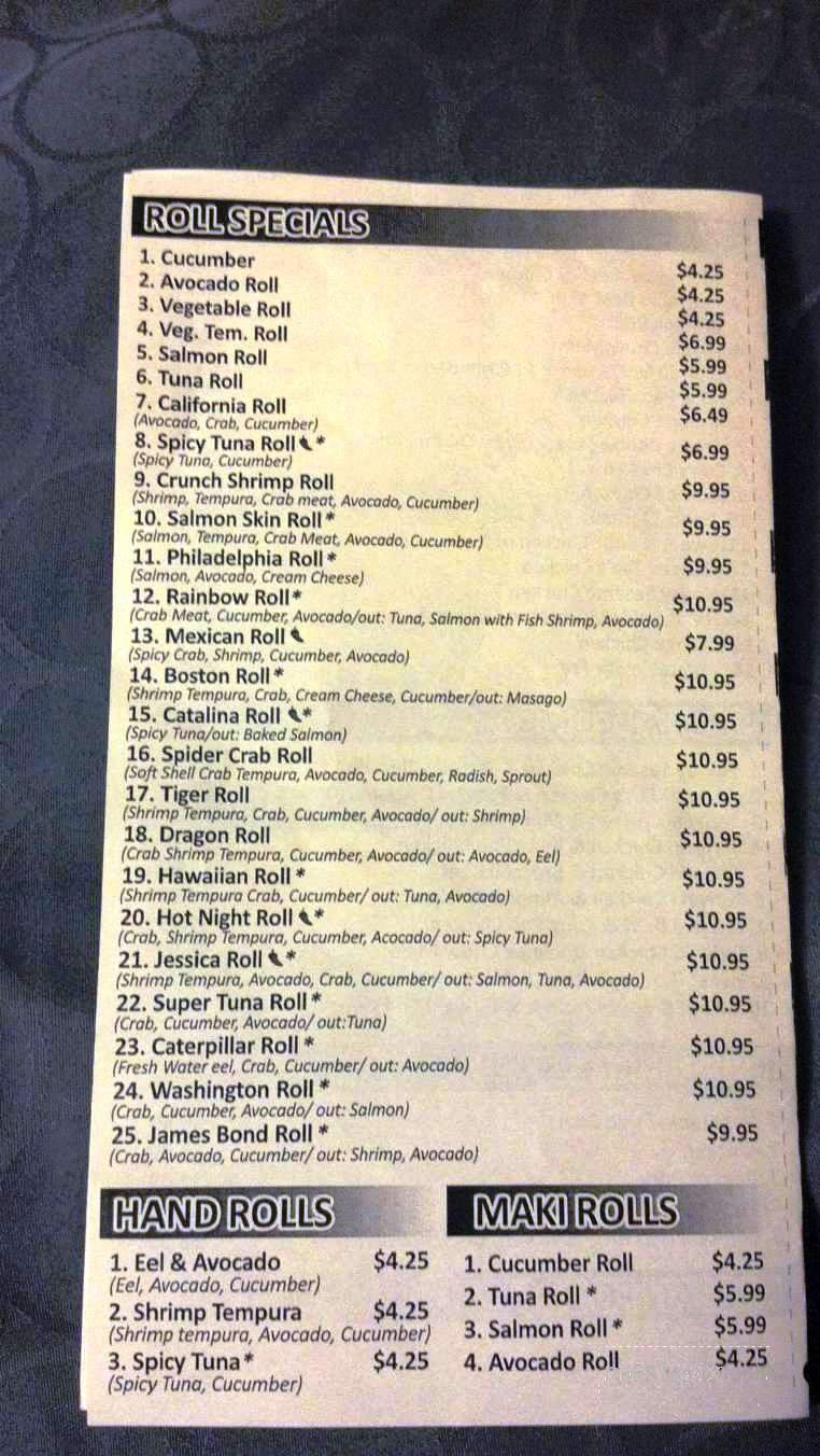 Osaka sushi terriyaki - Kennewick, WA menu_pic