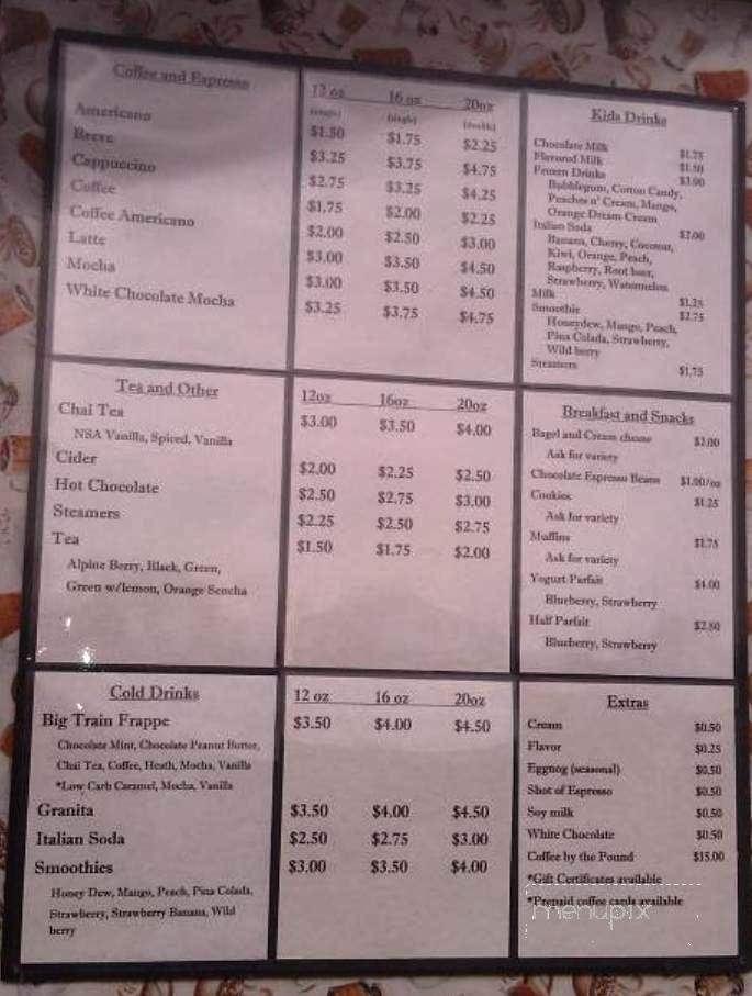Heidi's Coffee Cabin - Laurel, MT menu_pic
