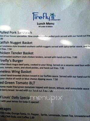 Firefly'S Address: - Gray, GA menu_pic