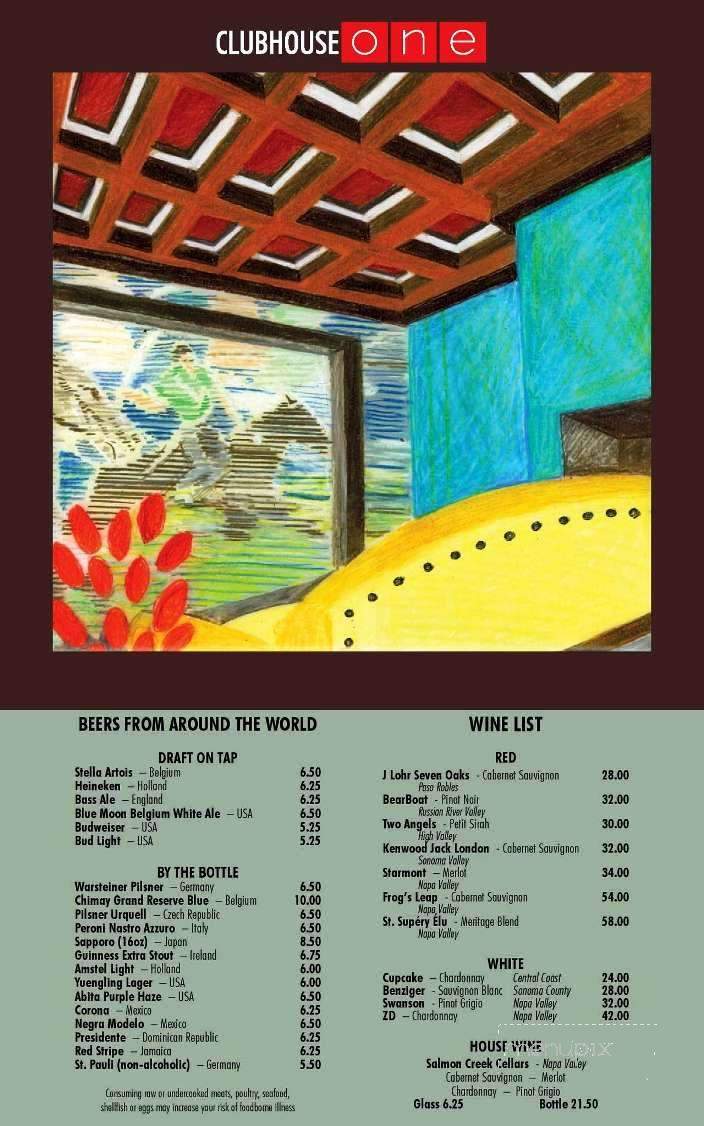 Clubhouse One - Miami, FL menu_pic