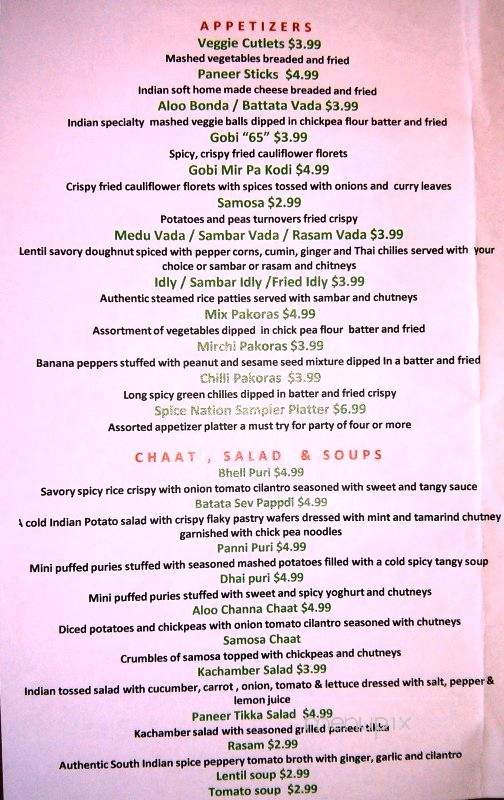 Spice Nation - Indianapolis, IN menu_pic