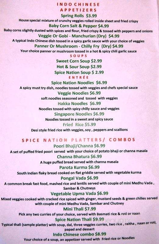Spice Nation - Indianapolis, IN menu_pic
