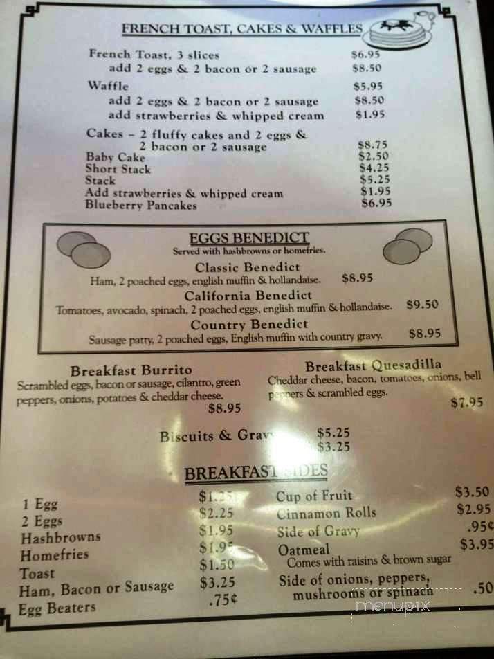 Carriage House Family Restaurant - Springfield, OR menu_pic