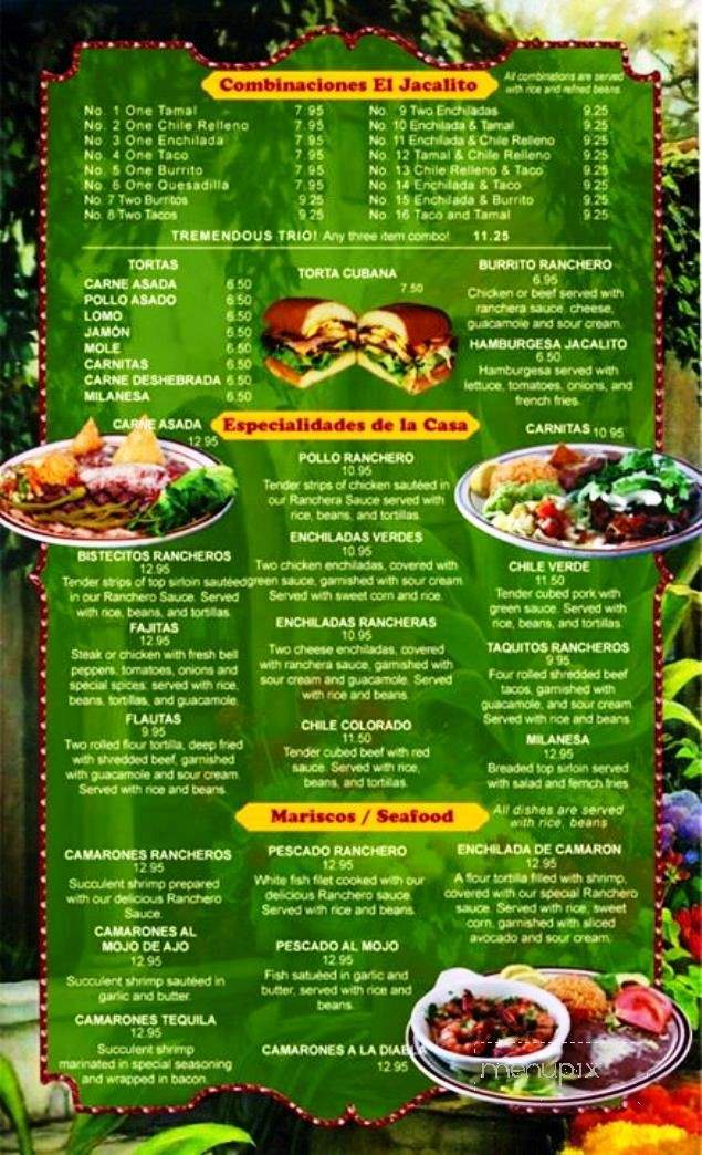 El Jacalito Grill - Bonita, CA menu_pic