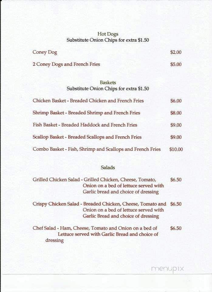 JD's Restaurant and Bar - Huntington, IN menu_pic