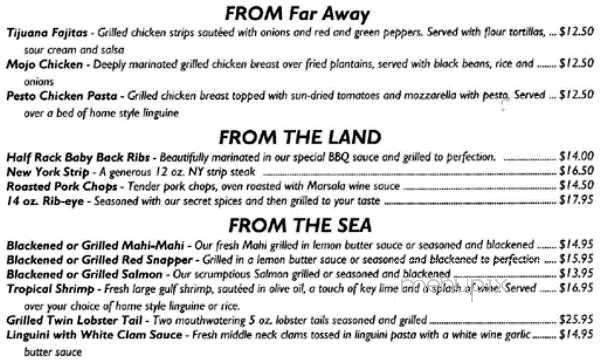 Beaches Bar Grill - Miami Beach, FL menu_pic