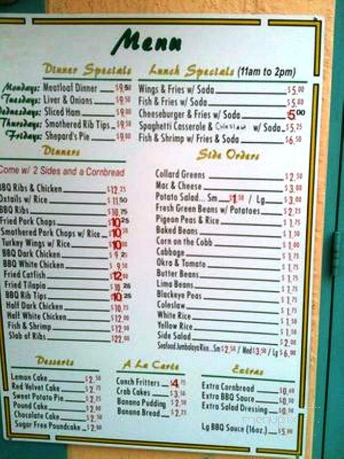 Flowers Soul Food Restaurant - Plantation, FL menu_pic