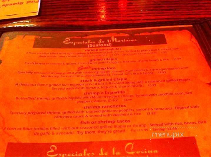 Serna's Mexican Cuisine - Gainesville, TX menu_pic
