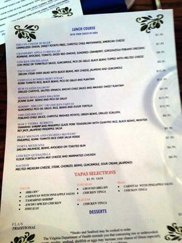 Maya Mexican Grill and Tequila Lounge - Glen Allen, VA menu_pic
