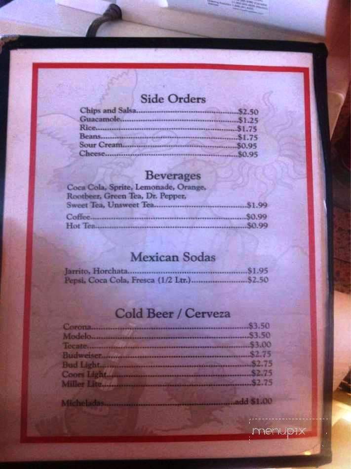Aranda's Mexican Grill - Lawton, OK menu_pic