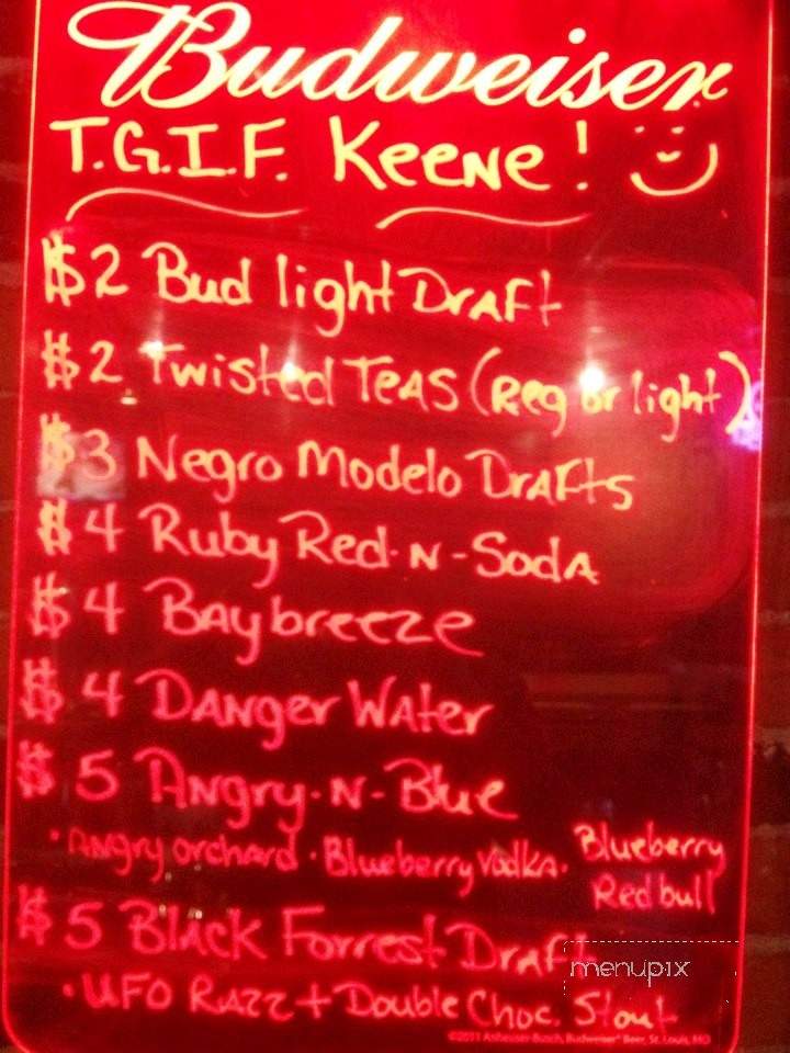 The Pour House - Keene, NH menu_pic