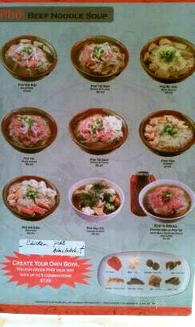 Jenni Pho Grill - Las Vegas, NV menu_pic