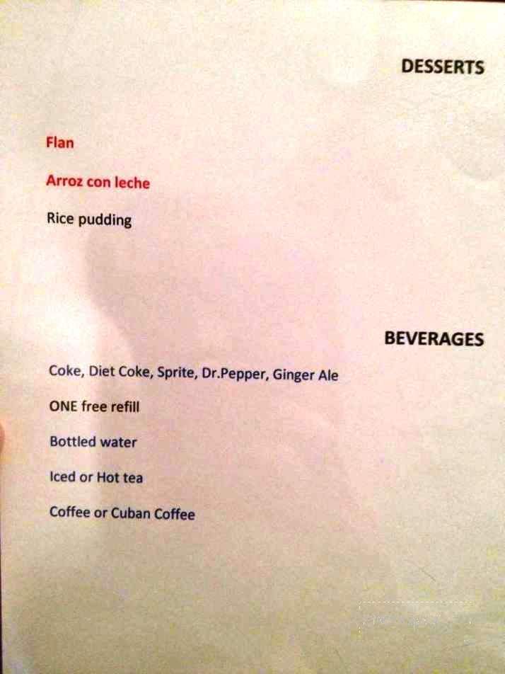 Salud Cuban American Restaurant and Lounge - Pittsburgh, PA menu_pic