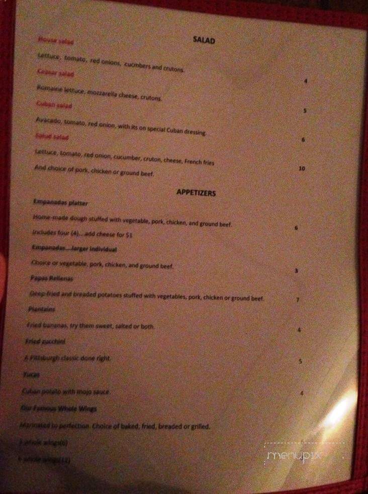 Salud Cuban American Restaurant and Lounge - Pittsburgh, PA menu_pic