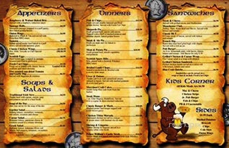 The Old Bull And Bush - Myrtle Beach, SC menu_pic