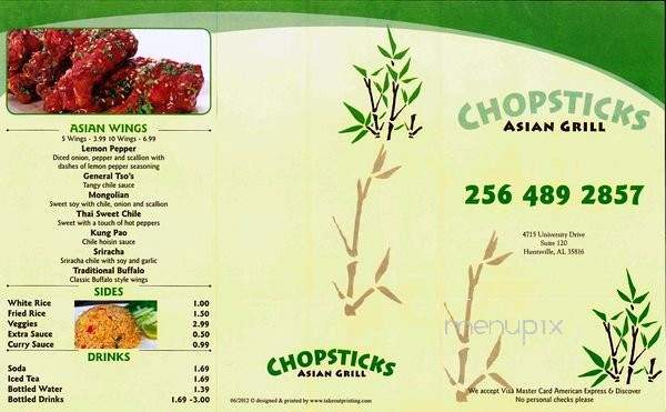 Chopsticks - Huntsville, AL menu_pic